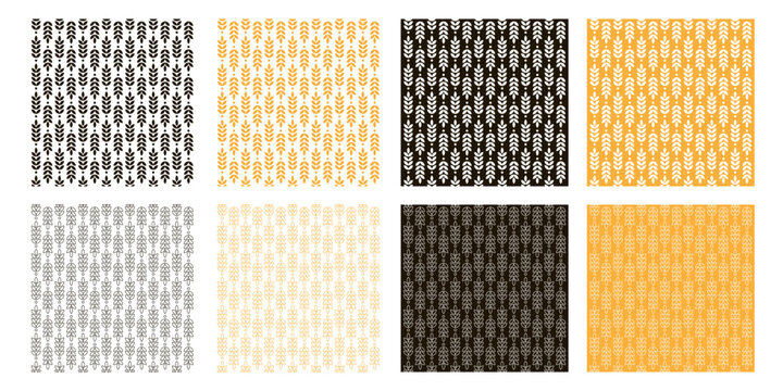 Abstract wheat pattern on pack. Wallpaper decoration. Vector illustration