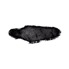 Black brush strokes created in a grunge style. PNG.