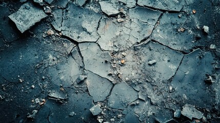 Obraz premium Detailed Macro View of Tiny Fragments of Dust on Cracked Surface