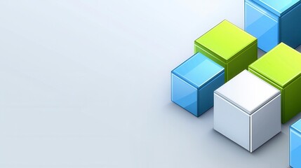 Colorful Blocks on Light Background