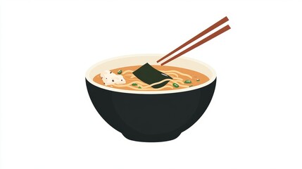 Generic Basic Bowl Scene Sheet Ramen Nori Single Colorful