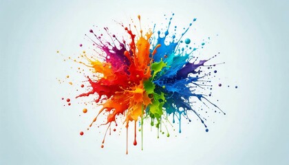 Dynamic Paint Splashes. A Burst of Color Backdrop.