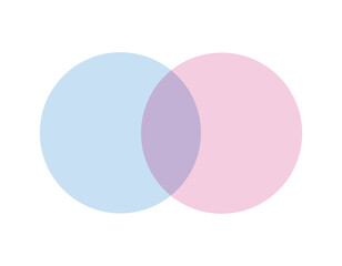 Venn diagram flat vector design