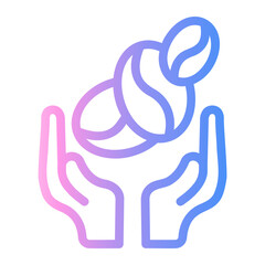 coffee beans Line Gradient Icon