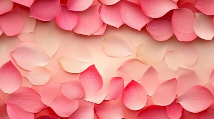 Fototapeta premium A close up of pink and red flower petals scattering around