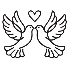 dove and peace on white background