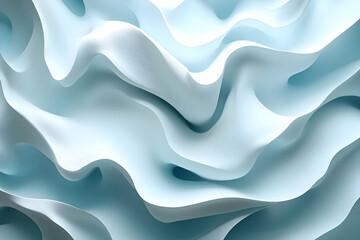 Fototapeta premium Abstract flowing light blue wavy texture