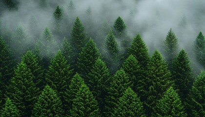 Misty Mountain Evergreen Forest.