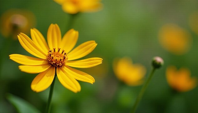 Beautiful arnica chamissonis foliosa flowers in natural setting, nature, floral, foliosa