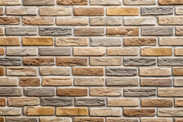 Obraz premium Minimalist Faux Brick Wall Texture: Subtle Shade Variations in Grey and Beige