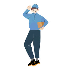 配達員のイラスト