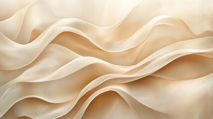 Obraz premium Delicate flowing fabric forms elegant wavy patterns across the frame