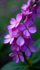 Beautiful purple blossoms grouped together in a burst of color, purple, color, nature