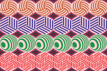 seamless pattern with colorful balls