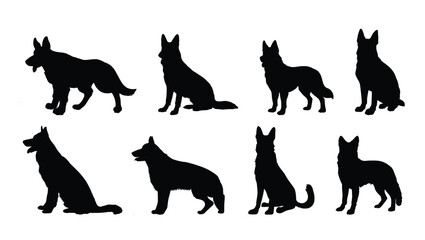 German Shepherd dog silhouette
