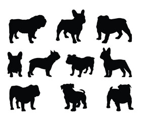 bulldog dog silhouette