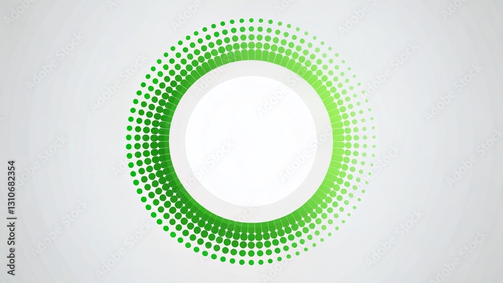 Poster minimalist green dotted loading circle ui ux design element - 25% progress