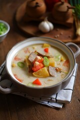 Bowl of soto Betawi