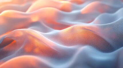 Obraz premium Abstract image of flowing ethereal fabric with warm lighting