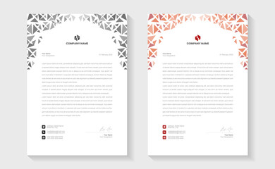 Modern Creative and Clean business style letterhead bundle of your corporate project design. Set to print. modern business unique business letterhead. Fully editable.	
