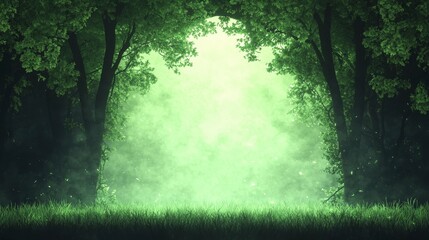 Fototapeta premium Enchanting Forest Archway Mystical Green Nature Scene