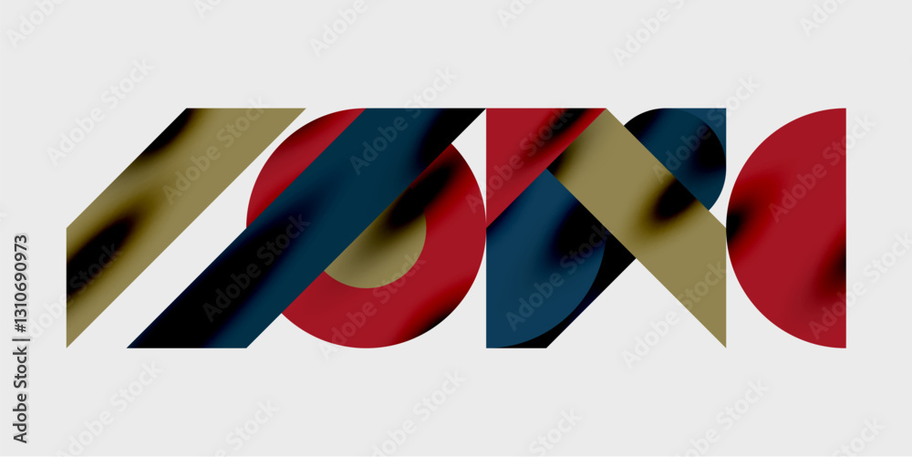 Poster modern abstract background featuring circles, lines, and triangles in a dynamic geometric compositio