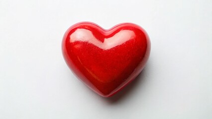 Obraz premium Minimalist Red Heart Candies: Valentine's Day Sweet Treats
