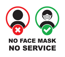 no face mask no service vector design