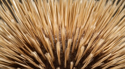 Obraz premium Unveiling the Intricate Details of Nature's Golden Brush Structure
