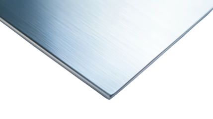 Close-up of a brushed metal surface, showcasing a sleek and reflective finish. Ideal for industrial and design applications.