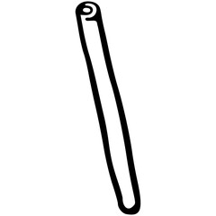 Handdrawn Eco-friendly straw illistration