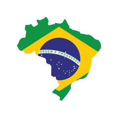 brazil map vector flag base