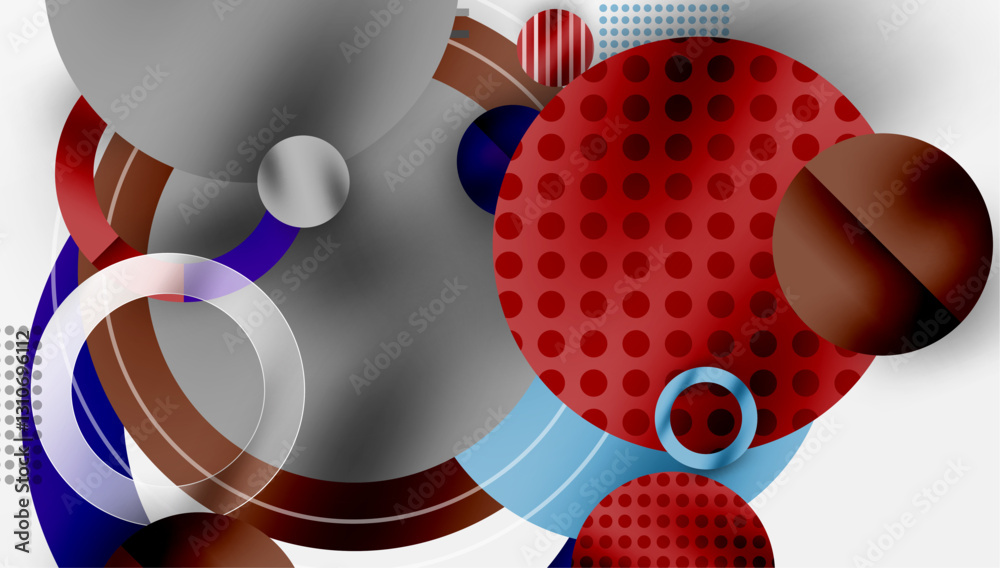 Aufkleber Abstract background - layered geometric shapes with smooth gradients and transparency