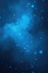 Dense foggy atmosphere with glowing blue particles, ambient, misty