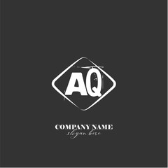 vector AQ illustration of a logo for a company background abstract