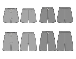 Womens Sweat shorts in short length and mid thigh length