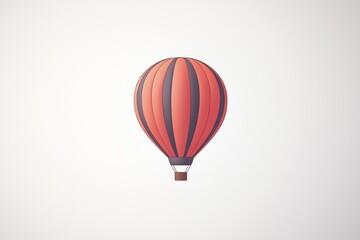 Fototapeta premium Smooth 3D glyph icon of a hot air balloon, sleek design for travel visuals.