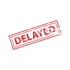 delayed label red grunge texture