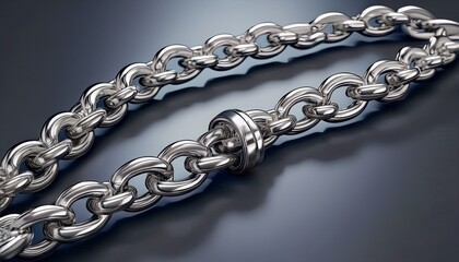 Fototapeta premium silver chain with a silver clasp