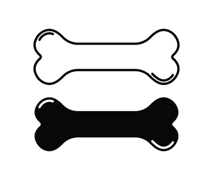 bone icon outlines black design