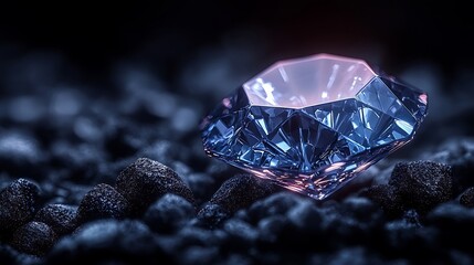Blue Diamond Glows for Dark Background.