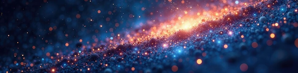 Obraz premium Twinkling, glittering stars and galaxies create a sense of depth and wonder, depth, wonder, surreal