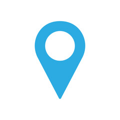 map pin sign blue