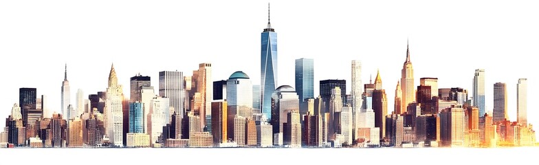 Fototapeta premium A Stunning Skyline View of New York City Buildings