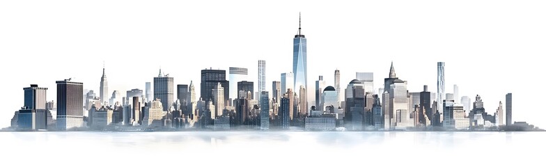 Fototapeta premium A Stunning Skyline of Modern City Buildings