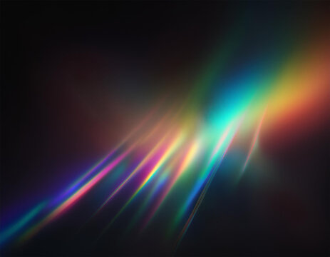 blur colorful rainbow crystal light leaks on black background defocused abstract multicolored retro film lens flare bokeh analog photo overlay or screen filter effect glow vintage prism colors