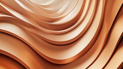 Abstract arrangement of curved and layered forms creating a design