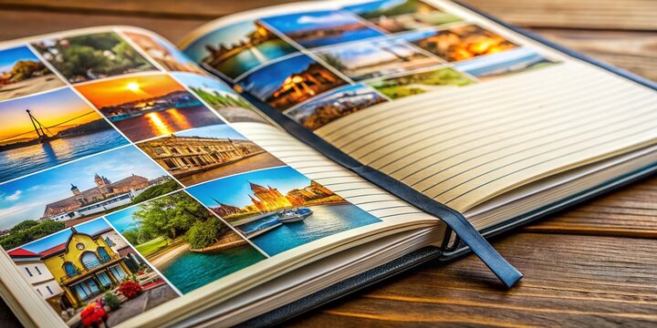 Modern Travel Journal Planner: Lined Paper Texture Background for Trip Planning & Organization