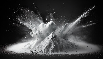 powdered titanium dioxide splashes generative ai