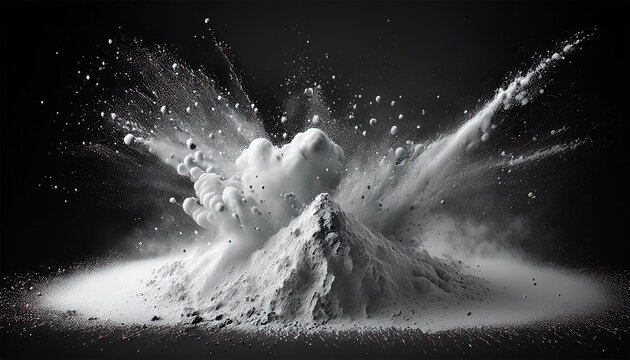 powdered titanium dioxide splashes generative ai